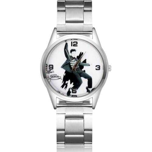 Cute Cartoon pretty Elvis style Childrens Watches Womens Student Girls boys Quartz Metal steel Wrist Watch JC106
