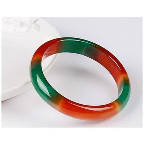 Fashion Natural Bracelet Red Agate Round Jade Circle Women Bracelet Jewelry Men Bracelet Classic Jewelry Bangles with Charms