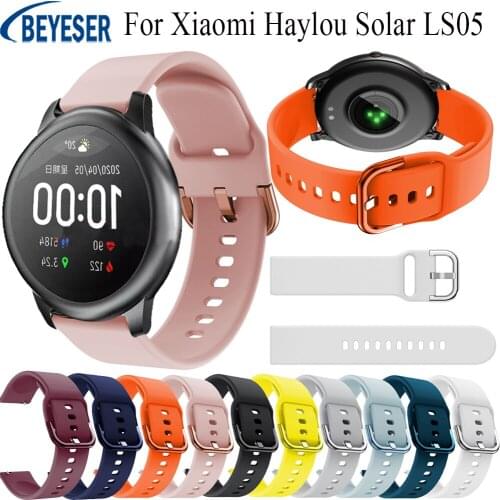 Soft Silicone Original sport watch band For Xiaomi Haylou Solar LS05 Smart watch strap Replacement Bracelet fashion Accessories