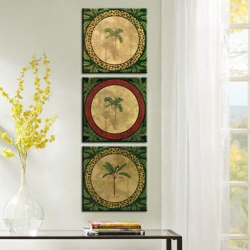 3 piece wall pictures vintage tree combination wall paintings for home decor idea oil painting art print on canvas No Framed