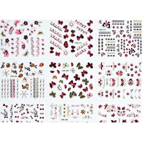 New Arrival Selling Manicure Nail Sticker 3D Bare Chip 30 Series Of Brilliant Butterfly A Pack Of 30 Piece Free Shipping