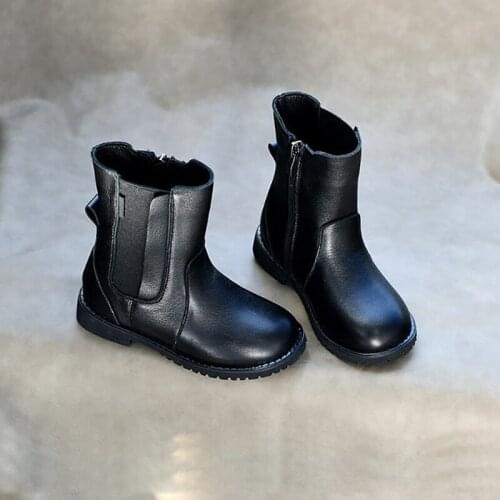 Dolakids New Childrens Boots Fathion Soft Cowhide Leather Shoes Girls Ankle Boots Baby Princess Martin Shoes