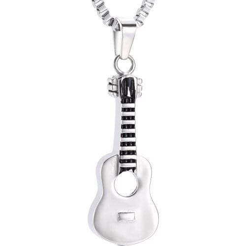 Music Cremation Jewelry Happy Musician Memorial Ashes Holder Urn Necklace Stainless Steel Keepsake Pendant for Women Men