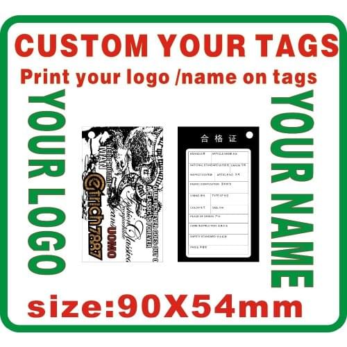 Custom jeans tags ,print your logo on tags easy custom tags, Hang Tags,500PCS 300gsm Paper, A20