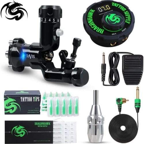 Professional Tattoo Permanent Makeup Tattoo Kits Tattoo Mini Power Supply Grips Needles Body Art Tools Set