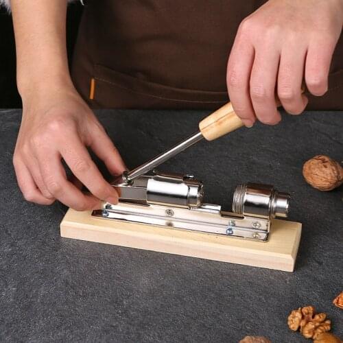 Manual Stainless Steel Nut Cracker Mechanical Sheller Walnut Nutcracker Fast Opener Kitchen Tools hot