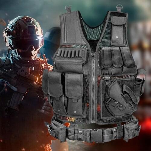 Tactical Vest Military Combat Army Armor Vests Molle Airsoft Plate Carrier Swat Vest Outdoor Hunting Fishing CS Training Vest
