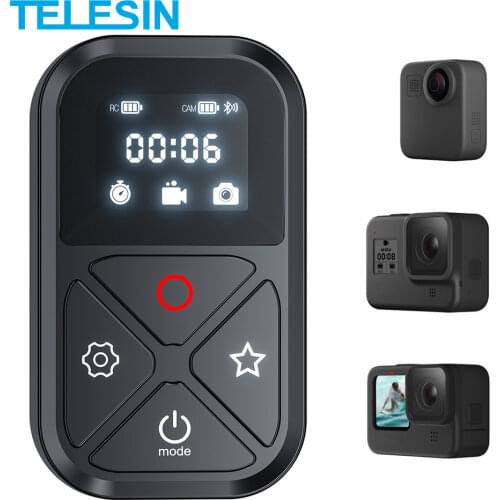 TELESIN 80M Wifi Remote Control Self-luminous OLED Screen With Set and Shortcut Key For GoPro Hero 9 8 7 6 5 4 Session GoPro Max