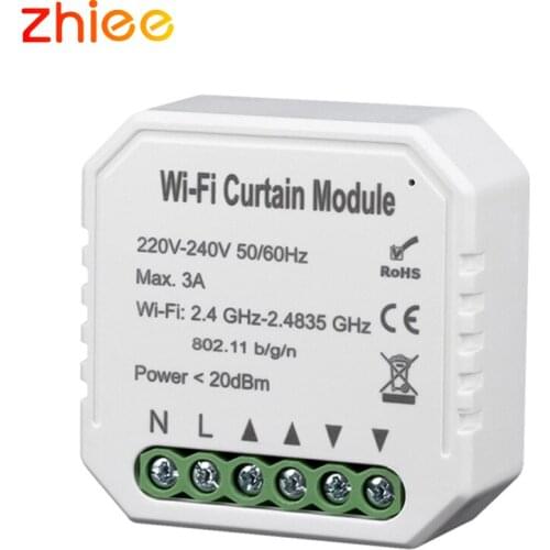 WiFi Mini Smart Curtain Switch Module Roller Blinds Shutter Motor Smart Life Tuya APP Remote Control Work with Alexa Google Home