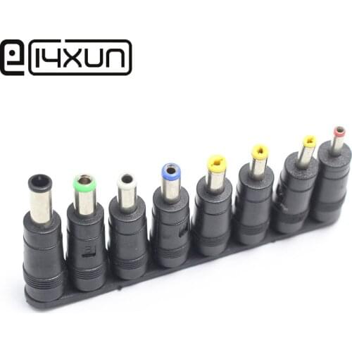 Universal 1set=8pcs/set 2pin Jack DC Plugs for Laptop AC Power Adapter Computer Tips Connectors for Notebook Free Shipping