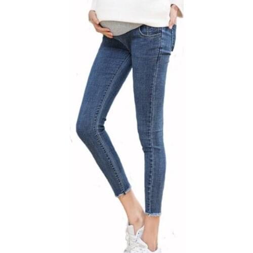 Fashion Vintgae Washed Denim Maternity Jeans for Pregnant Women Clothes Elastic Waist Belly Loose Pants Pregnancy Gravidas pants