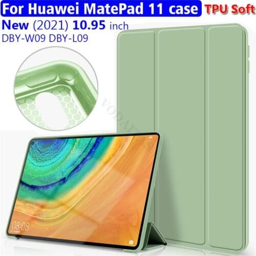 Tablet Leather Protective Cover For Huawei Matepad 11 (2021)10.95 inch DBY-W09 DBY-L09 Case Silicone Soft Smart Cover