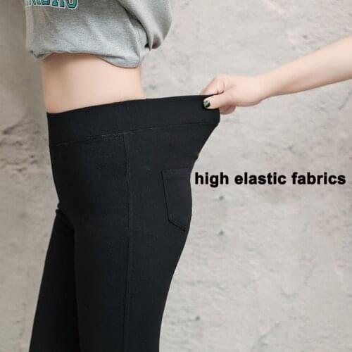 Women black Leggings Solid Pants High Waist Large Size Women Leggings skinny stretch fleece pants