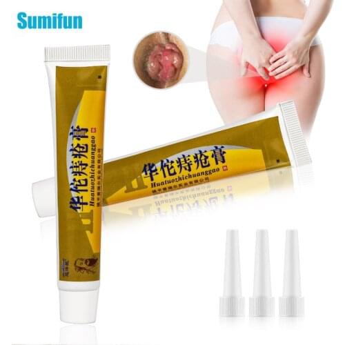 1Pcs HuaTuo Hemorrhoid Cream Treat Internal External Mixed Hemorrhoids Herbal Ointment Anal Fissure Pain Relief Medical Plaster