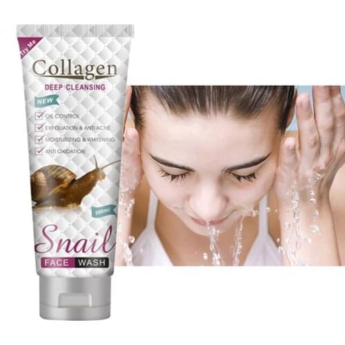 100ml Face Wash Deep Cleansing Moisturizing Facial Scrub Acne Cleanser Blackhead Remover Shrink Pores Removing Grease Skin Care