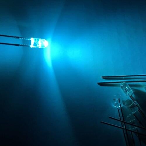 1000PCS F3 3MM round ice blue , sky blue Endless LED light-emitting diodes water clear DIP Mechanical keyboard refitting lamp