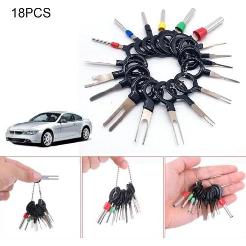 18PCS Car Wire Terminal Removal Tool Wiring Connector Extractor Puller Release Pin Kit