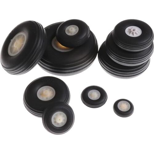 2Pcs/lot Tail Wheel Rubber PU Plastic Hub 1" - 3.5" Inch For RC Airplane Replacement Parts Wholesale