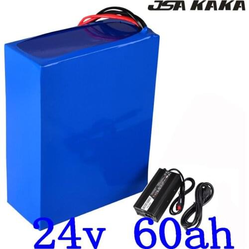 24V 500W 700W 1000W E-bike Battery 24V 60AH Electric Bike Battery 24V 50AH 60AH Lithium Electric Scooter Battery with 5A charger