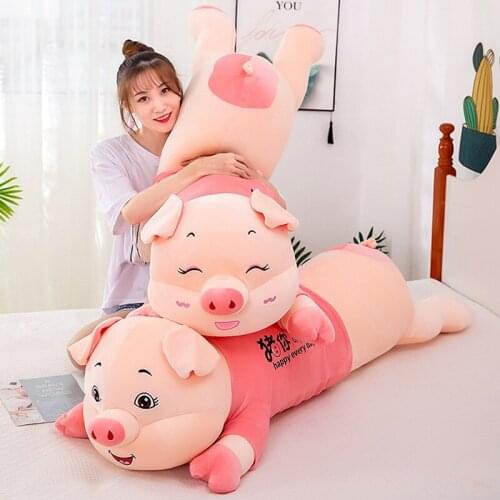 60-120cm Cute Pig Plush Toys Stuffed Lovely Pig Pillow Animal Doll Gift For Baby Toys Girls Kids Birthday Home Sofa Decor