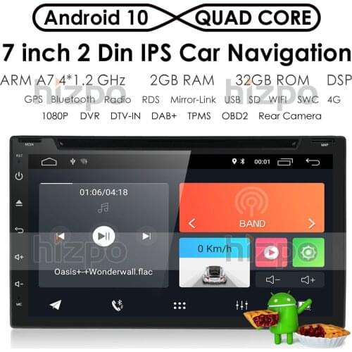 IPS DSP Android 10 2 Din Car Radio Multimedia Player Universal Auto Stereo GPS Navigation Bluetooth Video DVD USB Touch Screen
