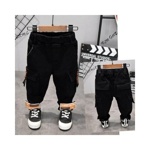 Brand Fashion New Baby Boys Cargo Pants 2019 Autumn New Childrens Boys Casual Pants Toddler Boys Trousers Boys Big Pocket Pants