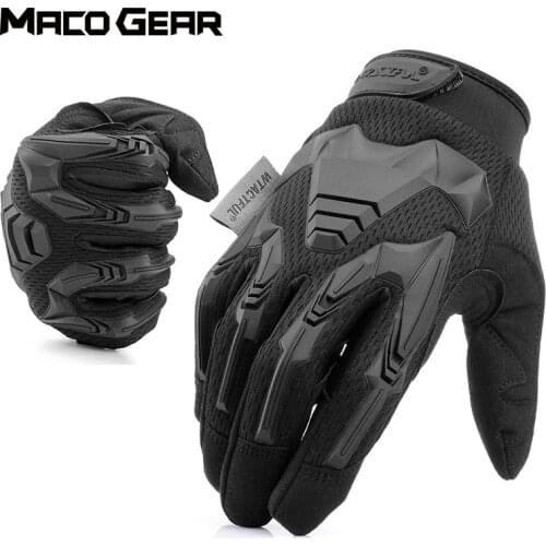 Outdoor Cycling Gloves Bike Windproof Sport Hiking Tactical Riding Motorcycle Shockproof MTB Full Finger Bicycle Glove Men Woman