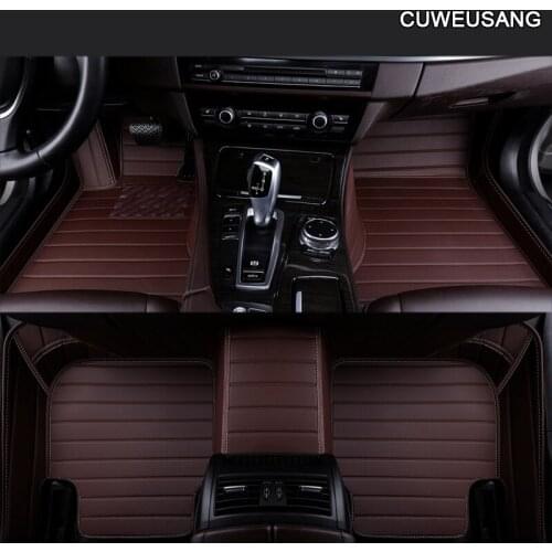 CUWEUSANG Custom Car floor mats for Audi A4 A5 A6 SQ5 RS4 RS6 RS7 RS5 A8 A7 Q3 Q5 Q7 S3 S5 S6 S7 S8 R8 TT A1 A3 car foot styling