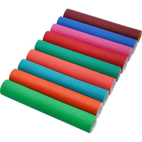 David accessories 20*33cm Lychee PU Faux Leather Fabric Synthetic For Sewing Bow Bag Car Fabric Sheets DIY Material,1Yc10036