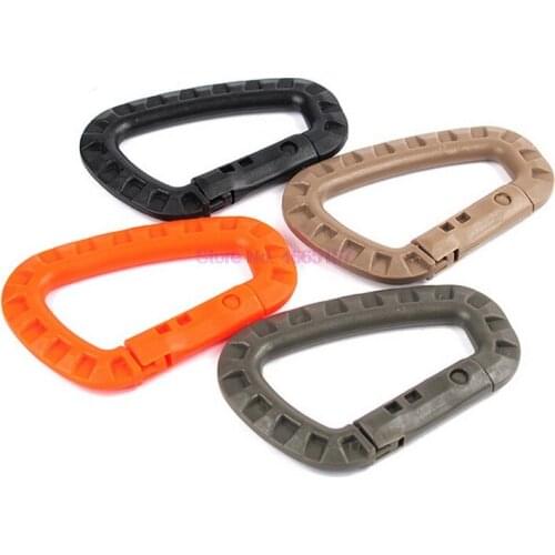 By dhl or ems 500pcs D Buckle ITW Medium Tactical Outdoor Carabiner Hook Backpack Military Outdoor Bag Hiking Accessories