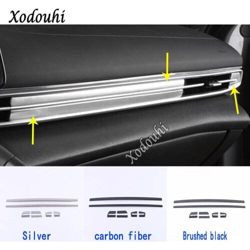 For Hyundai Elantra Avante 2021 2022 Car Cover Middle Console Outlet Vent Air-condition Volume Navigation Switch Trim Frame 6pcs