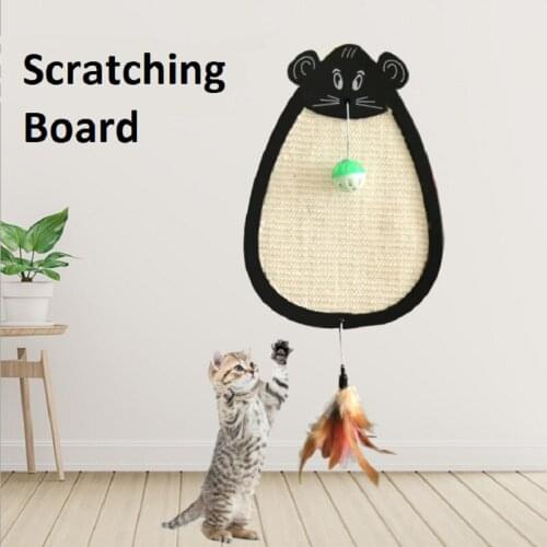 Cat Sisal Scratching Board Cat Toys for Sharpen Claws Grinder Scratcher Kitten Climbing Playing Furniture Wall Protector