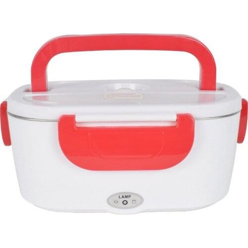 Electric Lunch Box With Spoon Portable Electric Heating Food Heater Rice Container For Office Car Home Dual Use Lunch Box