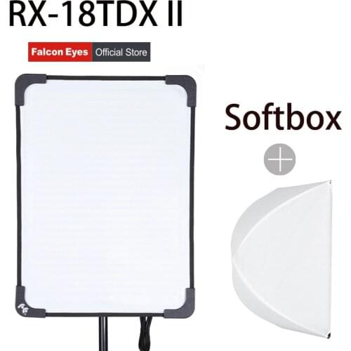 Falcon Eyes RX-18TDX II 100W Photography Waterproof LED Flex Light Bi-color 3000K-5600K with RX-18SBHC for Video Camera