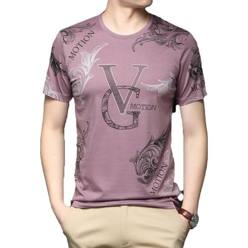 2021Men Summer Print Tees O-neck Loose Casual T-shirt Fashion Streetwear Tops Short Sleeve Tshirt Cool Clothes Coat Comfortab