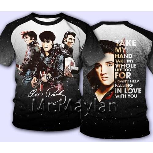 The King Elvis Presley 3D Printed Tee T shirt Men/women Rock Streetwear Tshirt Man Modis Clothes poleras hombre Hiphop Tops SW69