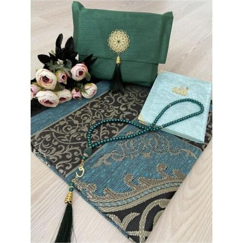 Slub Bag Dowries Prayer Rug Set 4'lü Set