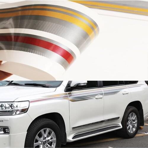 Auto DIY Styling Decals Stripes Car Body Stickers Vinyl Films for Toyota Land Cruiser LC200 2017 2018 2019 2020 Sticker Cover