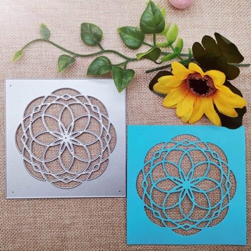 100*100mm flower square new Metal Cutting Dies Scrapbooking DIY Album Paper Card Craft Embossing stencil Dies