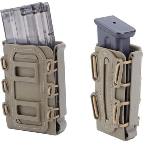 Tactical Molle 5.56 7.62 9mm Magazine Pouch for Ar15 M4 AK Rifle Pistol Quick Release Fast Mag TPR Holster Case Hunting Gear