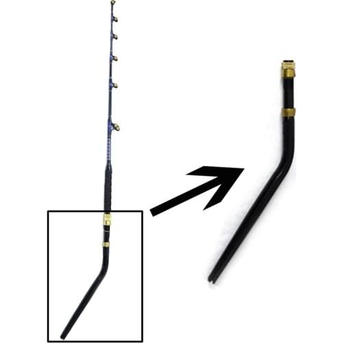 Topline Tackle Trolling Rod Aluminum Bent Butt for Big Game Rod Boat Fishing Rod Fiberglass Rod Curved Handle