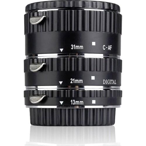 Meike MK-C-AF1-A Mental AF Auto Focus Macro Extension Tube Set Ring For Canon EOS 5D 600D 550D 70D 1100D DSLR EF EF-S Mount