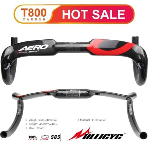 Ullicyc UD Multiple colors elliptic type Full Carbon Ultra-light superstrong Road Bike Handlebar Bent Bar (Matte or Glosss)