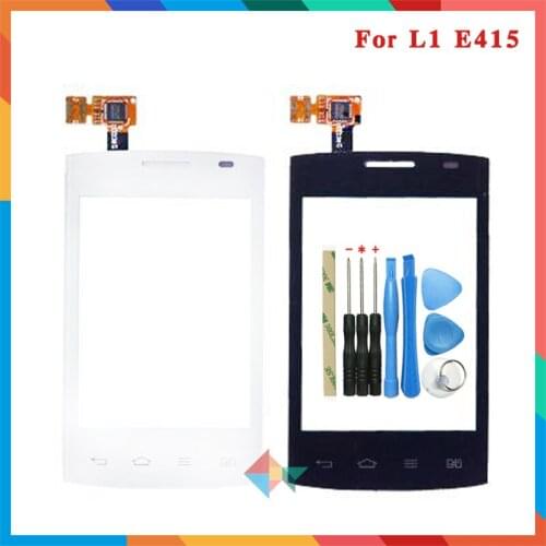 High Quality 3.0" For LG Optimus L1 II E410 and Dual E415 Touch Screen Digitizer Front Glass Lens Sensor Panel