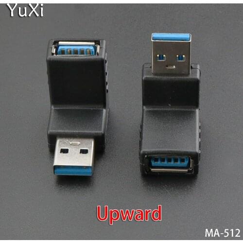 YuXi 2PCS/lot 90 Degree Mini Usb Up/down/left/right Angled USB 3.0 Male to Female FM Plug Adapter Micro Usb Adapter Replace