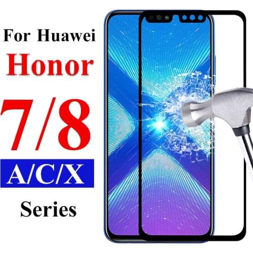 Protective For Honor 7c Glass 8s 8x 8c 7x 7a Pro Screen Protector Film Tempered FOR Huawei Honer Armor 7 A C X 8 A7 C7 X7 C8 X8