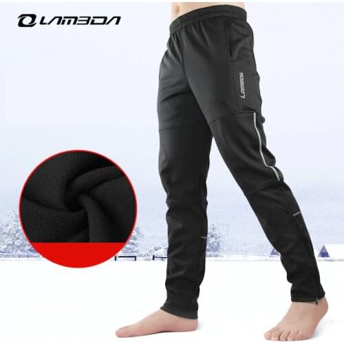 Winter cycling pants men warm windproof mens long trousers fleece mtb bike bicycle pants refletiva outdoor sprots pants