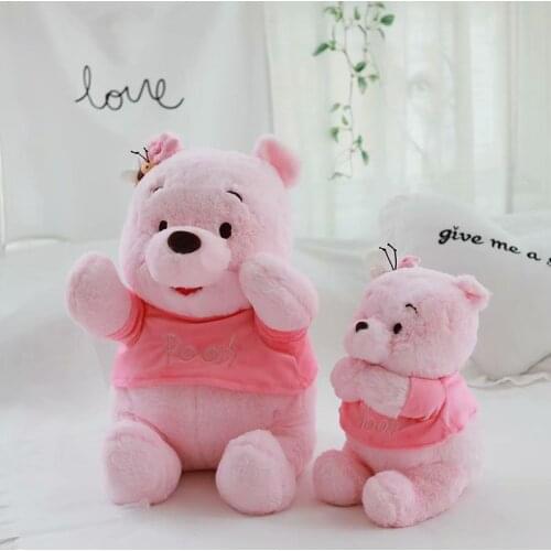 28-48cm Pink Winnie the Pooh Plush Toys Cute Soft Mini Bear Stuffed Dolls for Kids Gift Cartoon Super Cute Animals Plush