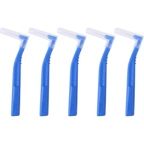 5pcs L Shape Interdental Brushes Oral Care Teeth Dental Floss Tooth Pick Toothpick Interdental Brush