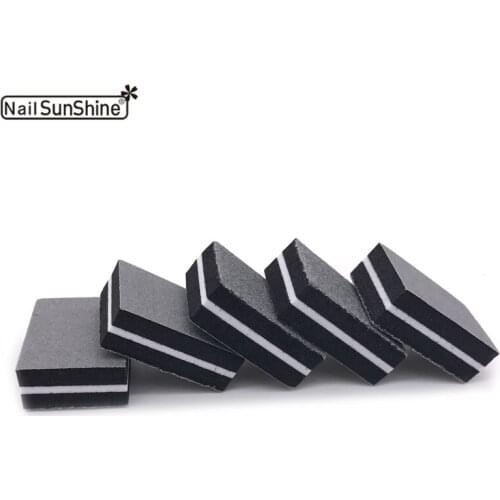 50pcs Acrylic Nail Files 100/180 Mini Sandpaper Lime a Ongle UV Gel Polish Nail Buffer Professional Beauty Black Nail Art Tools